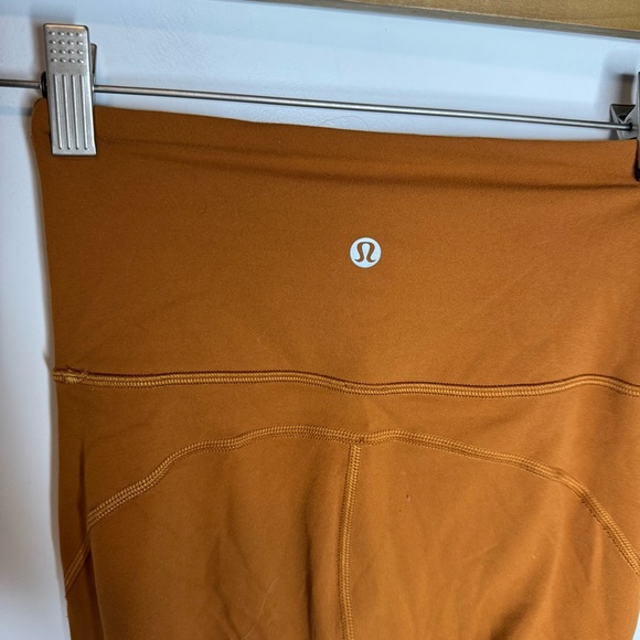 Lululemon Groove Super High Rise Flared Pant Nulu Butternut Brown Orange 30” 0 - Picture 6 of 6